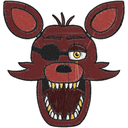 Matriz de Bordado cara chica fnaf